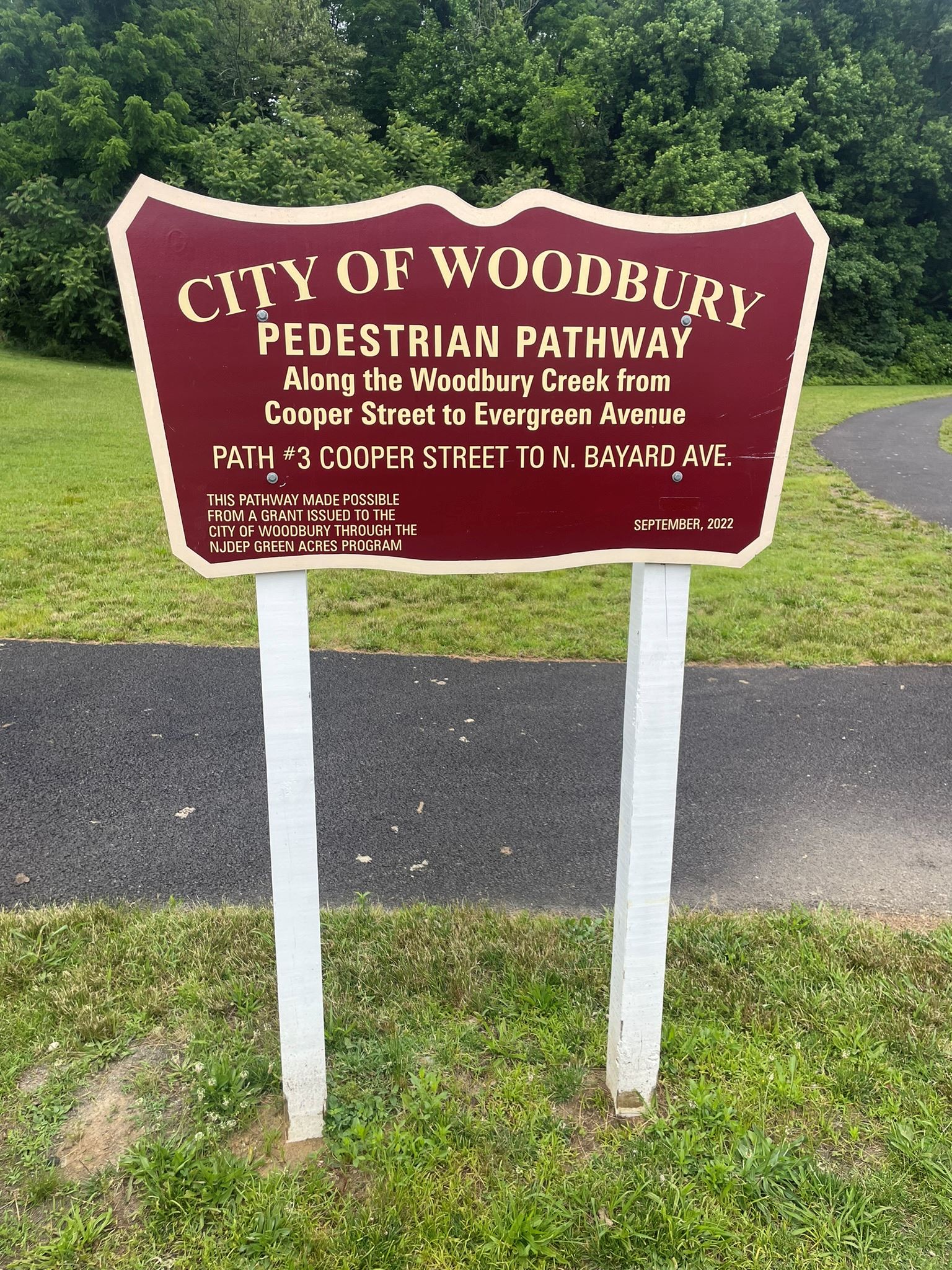 City of Woodbury Pedestrian Path sign